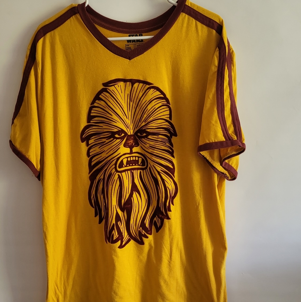 Star Wars Chewbacca V Neck Teeshirt Size 2XL Fifth Sun Pre-owned